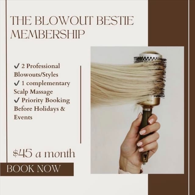 The Blowout Bestie Membership at Macies Hair Salon in Paragould, AR